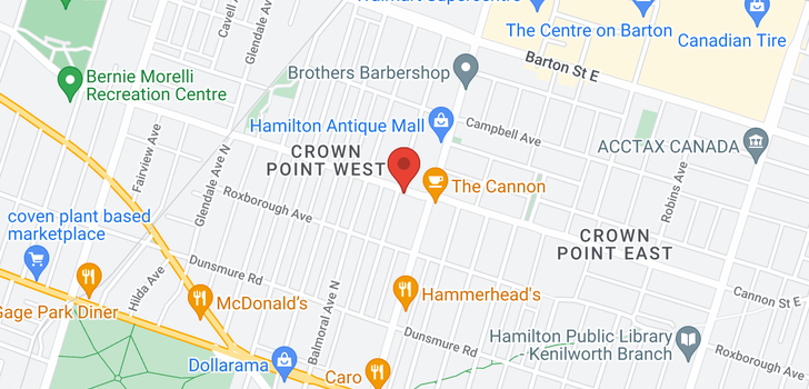 map of 1186 CANNON Street E